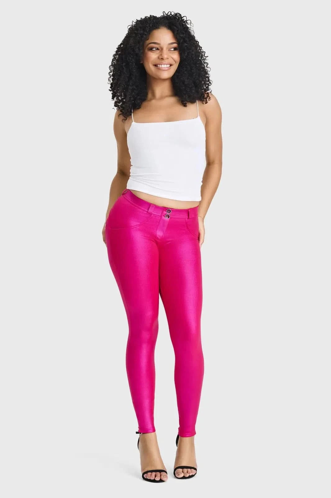 WR.UP® Disco Pants - Mid Rise - Full Length - Hot Pink 3