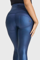 WRUP Disco Pants - Super High Waisted - Full Length - Navy Blue