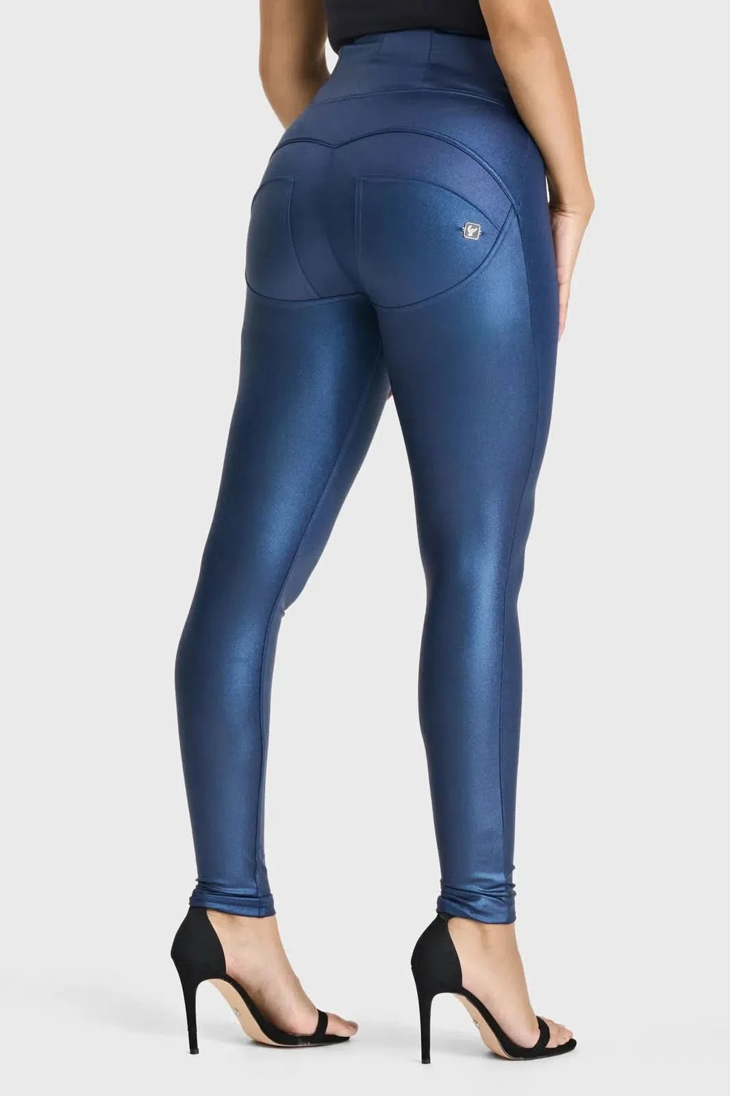 WR.UP® Disco Pants - Super High Waisted - Full Length - Navy Blue 3