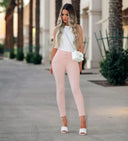 WRUP Drill Limited Edition - High Waisted - 7/8 Length - Peach