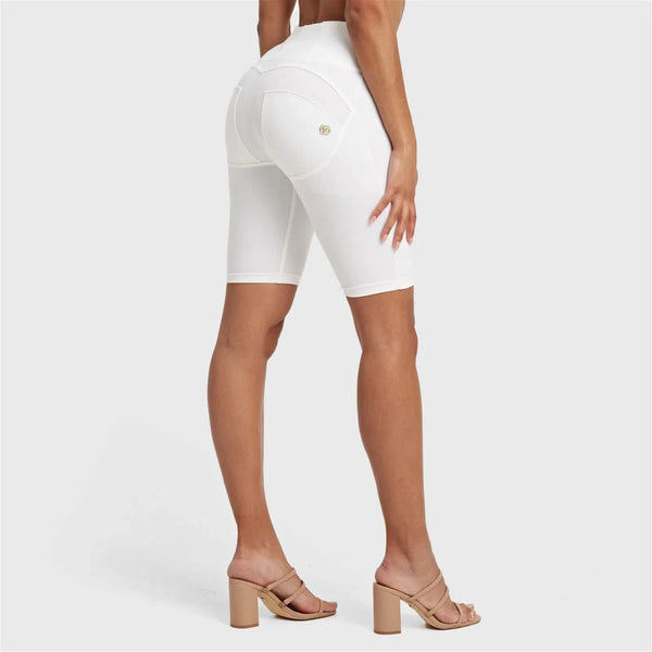 WRUP Drill Limited Edition - High Waisted - Biker Shorts - White