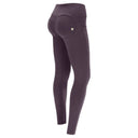 WRUP Fashion - 3 Button Mid Rise - Full Length - Plum