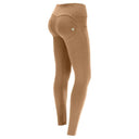 WRUP Fashion - 3 Button Mid Rise - Full Length - Sand