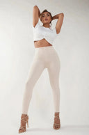 WRUP Fashion - High Waisted - 7/8 Length - Light Beige