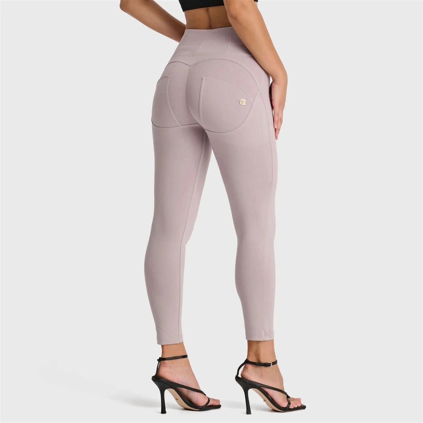 WRUP Fashion High Waisted 7 8 Length Light Grey