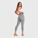 WRUP Fashion - High Waisted - 7/8 Length - Melange Grey