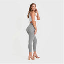 WRUP Fashion - High Waisted - 7/8 Length - Melange Grey