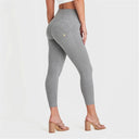 WRUP Fashion - High Waisted - 7/8 Length - Melange Grey