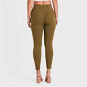 WRUP Fashion - High Waisted - 7/8 Length - Military Green