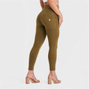 WRUP Fashion - High Waisted - 7/8 Length - Military Green