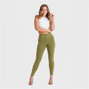 WRUP Fashion - High Waisted - 7/8 Length - Olive Green