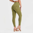 WRUP Fashion - High Waisted - 7/8 Length - Olive Green