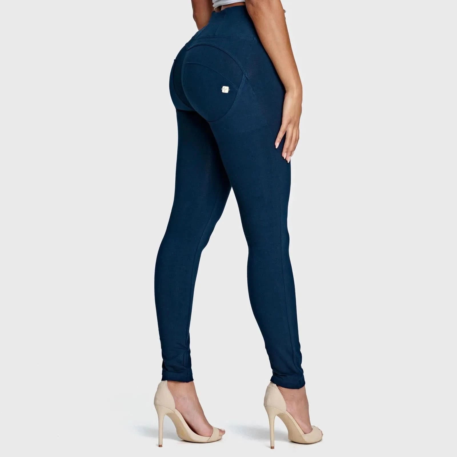 WRUP Fashion High Waisted Full Length Navy Blue