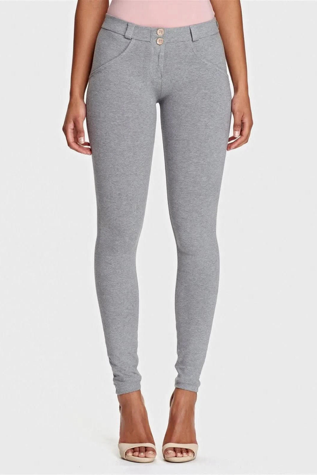 WRUP Fashion - Mid Rise - Full Length - Melange Grey 2