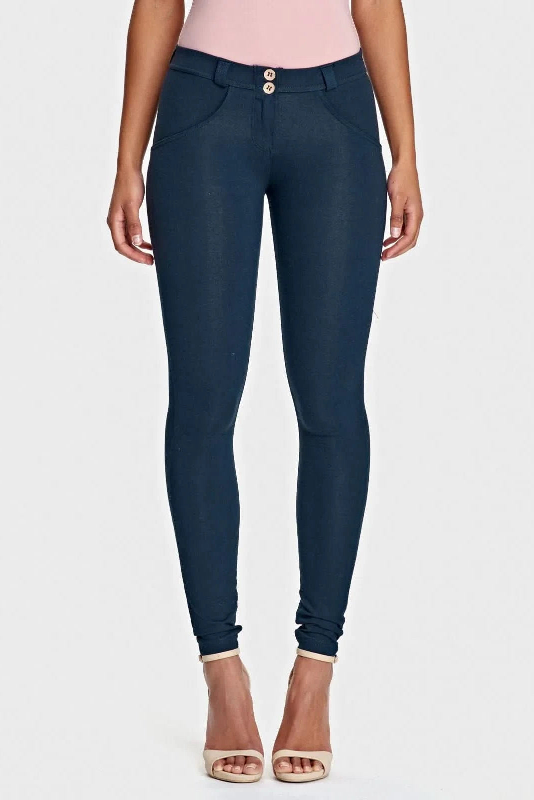 WRUP Fashion - Mid Rise - Full Length - Navy Blue 3