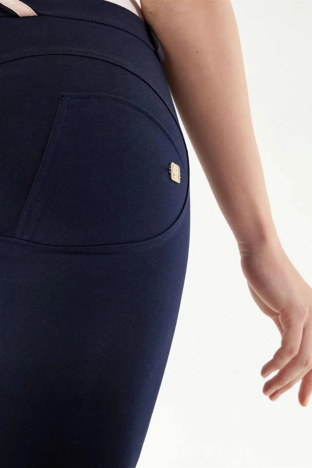 WRUP Fashion - Mid Rise - Full Length - Navy Blue 3