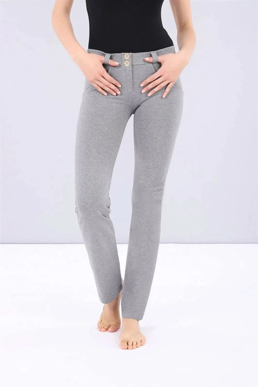 WR.UP® Fashion - Mid Rise - Straight Leg - Melange Grey 3