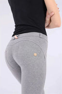 WRUP Fashion - Mid Rise - Straight Leg - Melange Grey
