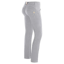 WRUP Fashion - Mid Rise - Straight Leg - Melange Grey