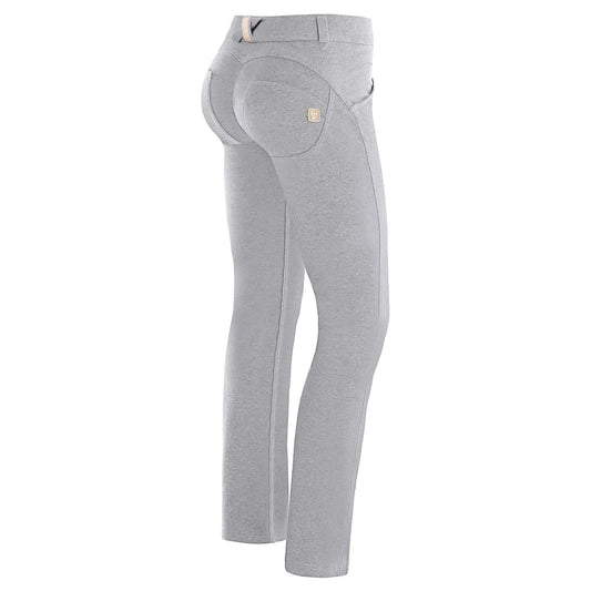 WRUP Fashion - Mid Rise - Straight Leg - Melange Grey