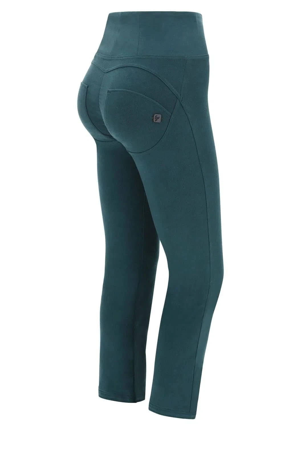 WR.UP® Fashion with Feathers - High Waisted - Capri Length - Pine Green