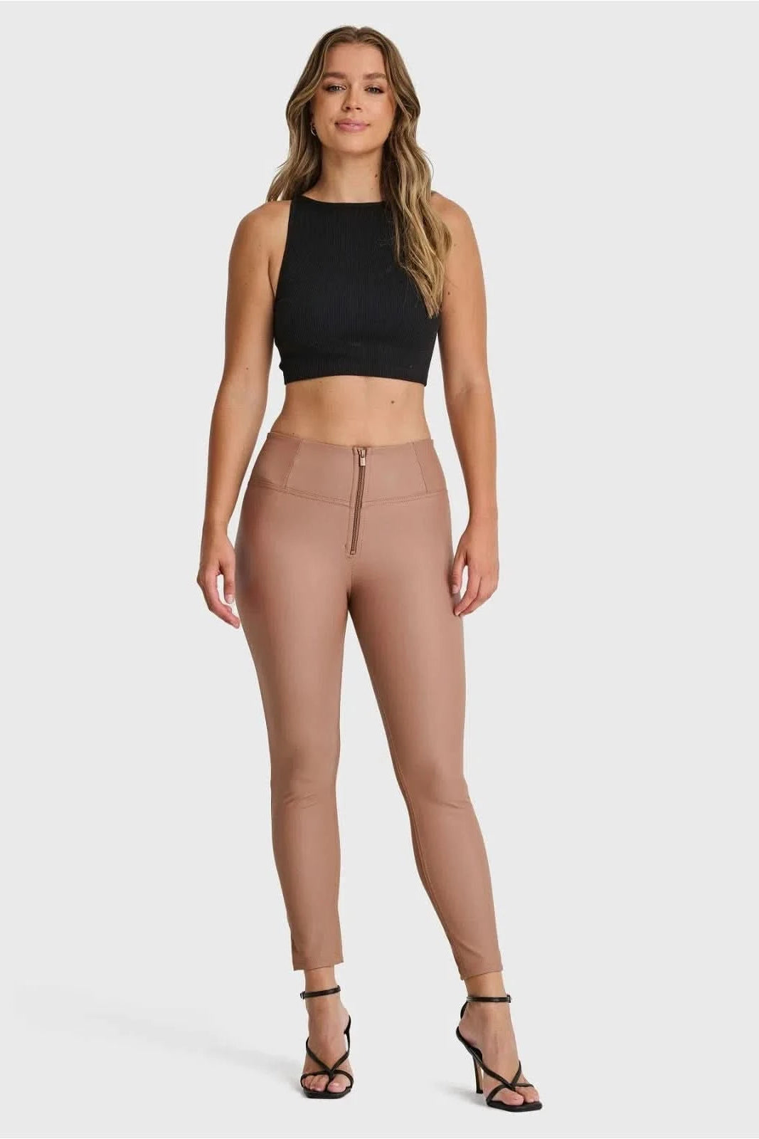 WR.UP® Faux Leather - High Waisted - 7/8 Length - Mocha 3