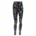 WRUP Faux Leather - High Waisted - Full Length - Black + Floral