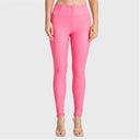 WRUP Faux Leather - High Waisted - Full Length - Candy Pink