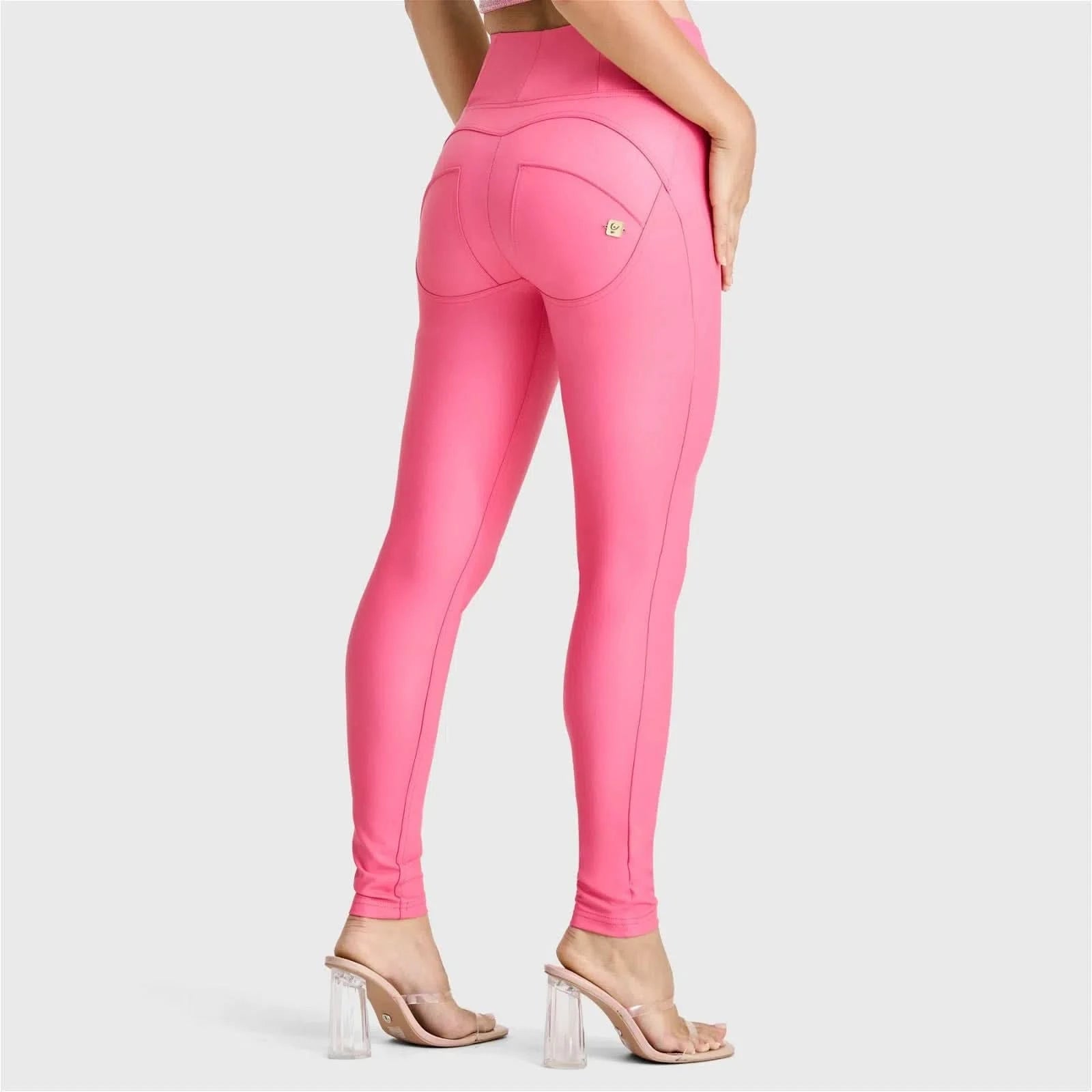 WRUP Faux Leather High Waisted Full Length Candy