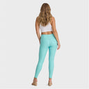 WRUP Faux Leather - High Waisted - Full Length - Sky Blue