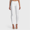 WRUP Faux Leather - High Waisted - Full Length - White