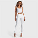 WRUP Faux Leather - High Waisted - Full Length - White