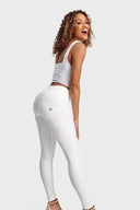WRUP Faux Leather - High Waisted - Full Length - White