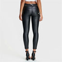 WRUP Faux Leather - Mid Rise - 7/8 Length - Black
