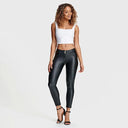 WRUP Faux Leather - Mid Rise - 7/8 Length - Black