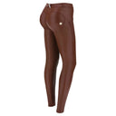WRUP Faux Leather - Mid Rise - Full Length - Brown