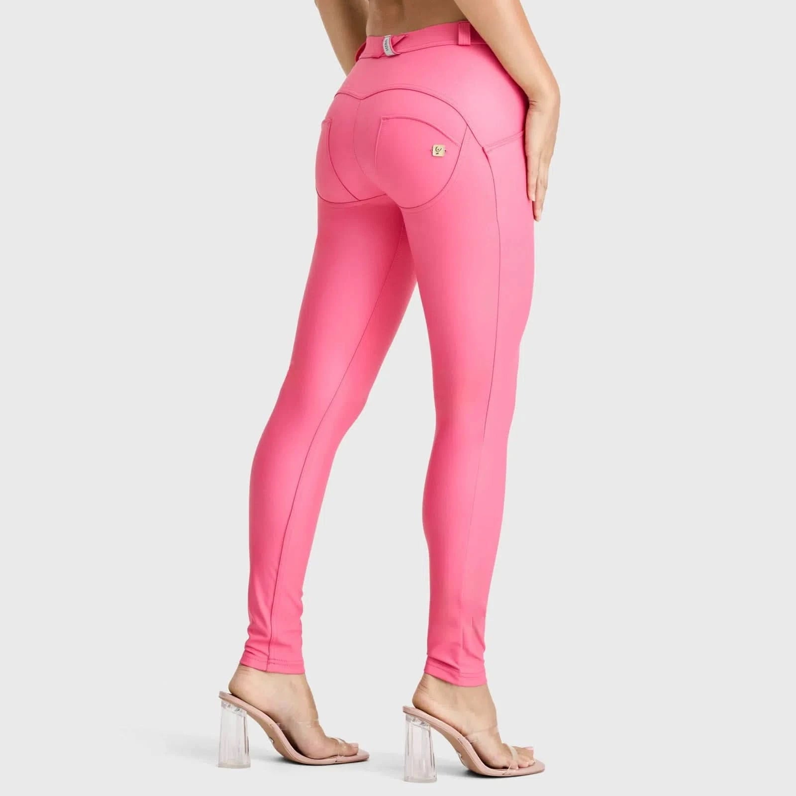 WRUP Faux Leather Mid Rise Full Length Candy