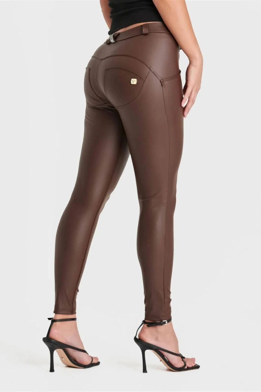 WR.UP® Faux Leather - Mid Rise - Full Length - Chocolate 1