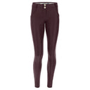 WRUP Faux Leather - Mid Rise - Full Length - Dark Brown