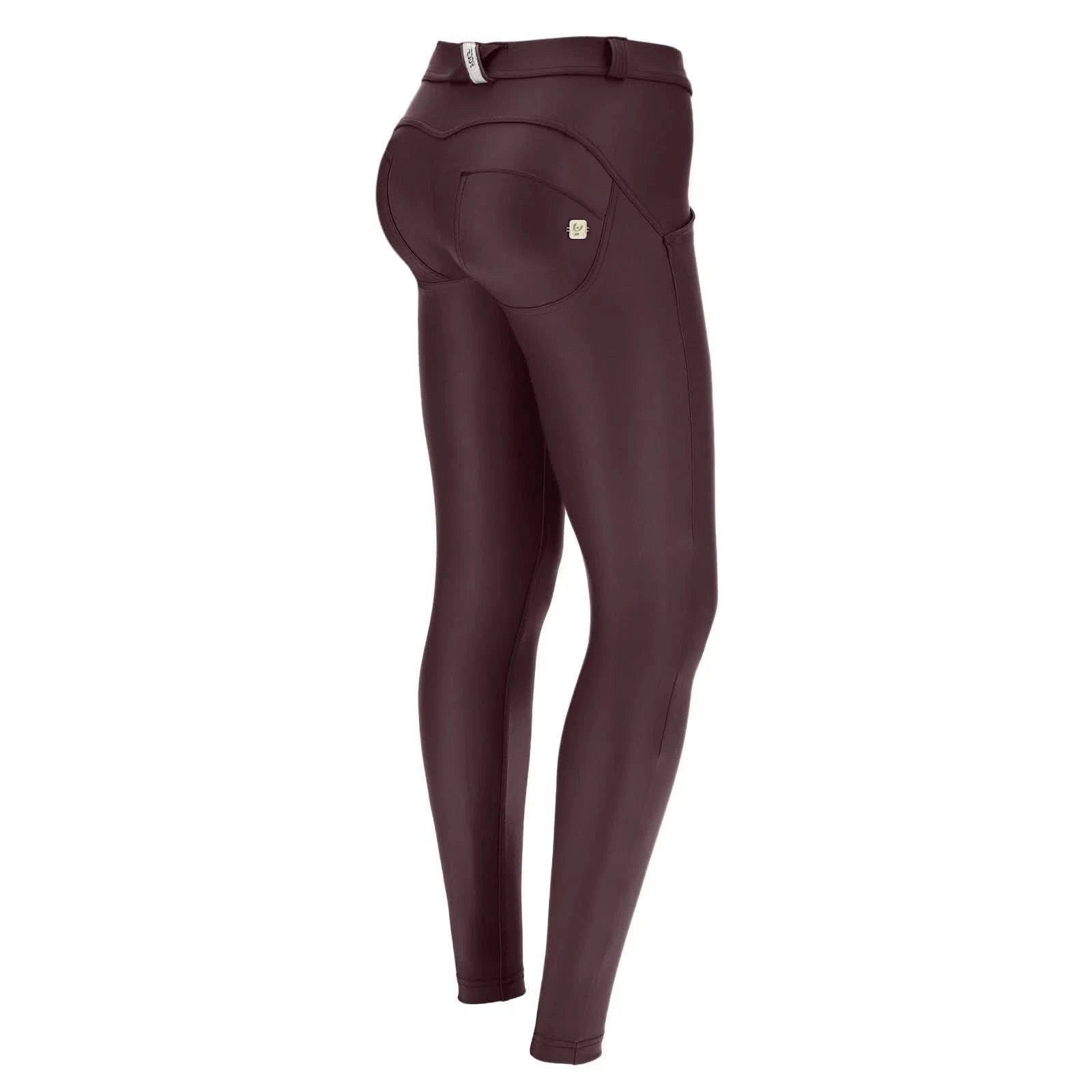 WRUP Faux Leather Mid Rise Full Length Dark
