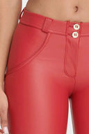 WRUP Faux Leather - Mid Rise - Full Length - Red