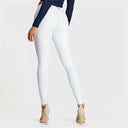 WRUP Faux Leather - Mid Rise - Full Length - White