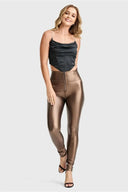 WRUP Faux Leather - Super High Waisted - Full Length - Bronze