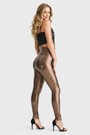 WRUP Faux Leather - Super High Waisted - Full Length - Bronze