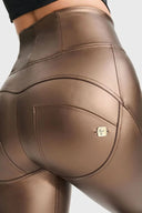 WRUP Faux Leather - Super High Waisted - Full Length - Bronze