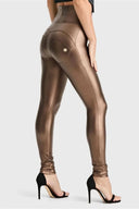 WRUP Faux Leather - Super High Waisted - Full Length - Bronze
