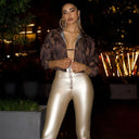 WRUP Faux Leather - Super High Waisted - Full Length - Gold
