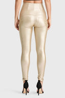 WRUP Faux Leather - Super High Waisted - Full Length - Gold