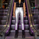 WRUP Faux Leather - Super High Waisted - Full Length - Silver