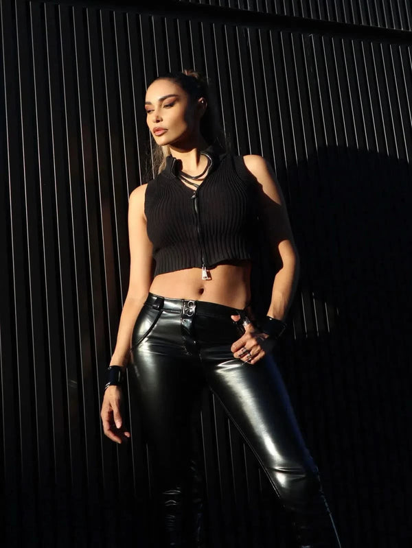 WRUP Latex - Mid Rise - Full Length - Black